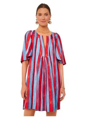 Tuckernuck Pomander Place Finley Flutter Sleeve Dress XL Painterly Stripe